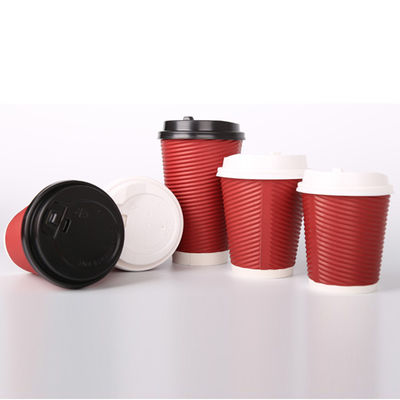 Кофе пульсации 16oz напечатал на вынос бумажные стаканчики Kraft избавления с крышками