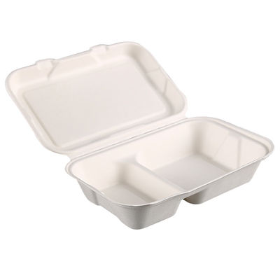 Коробка для завтрака Eco раковины багассы Biodegradable дружелюбное для взятия вне