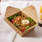 дружественная к Эко сложенная коробка еды Kraft бумажная для фаст-фуда, салата, плода