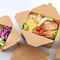 дружественная к Эко сложенная коробка еды Kraft бумажная для фаст-фуда, салата, плода