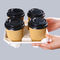 Stackable держатель чашки подноса кофейной чашки бумаги багассы 4 чашек