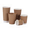 бумажные стаканчики Kraft напитка на вынос кофе стены двойника 16oz 500ml горячие с крышками