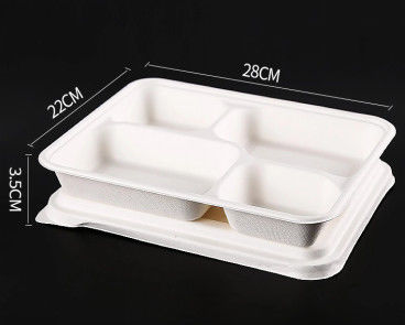 Повторно используйте устранимые 28cm Biodegradable подносы обеда
