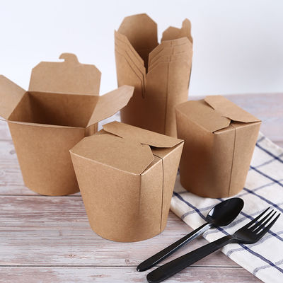 Коробки лапши Eco дружелюбные бумажные Kraft фильма 18PE на вынос