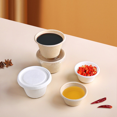 Compostable пищевые контейнеры багассы сахарного тростника 2oz 4oz с крышкой