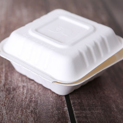 Compostable пищевые контейнеры багассы гамбургера 1200ML