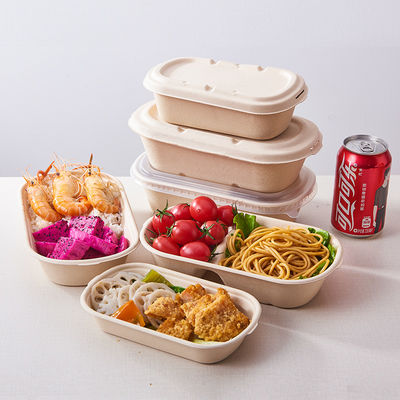 Takeout с 2 пищевыми контейнерами SGS отсеков Compostable