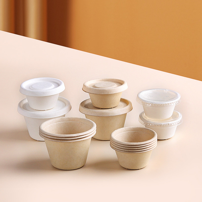 Compostable пищевые контейнеры багассы сахарного тростника 2oz 4oz с крышкой